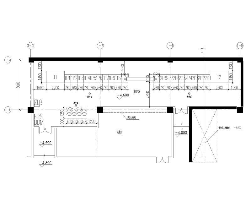 单层业务处理电气CAD施工图纸（一号楼） - 1