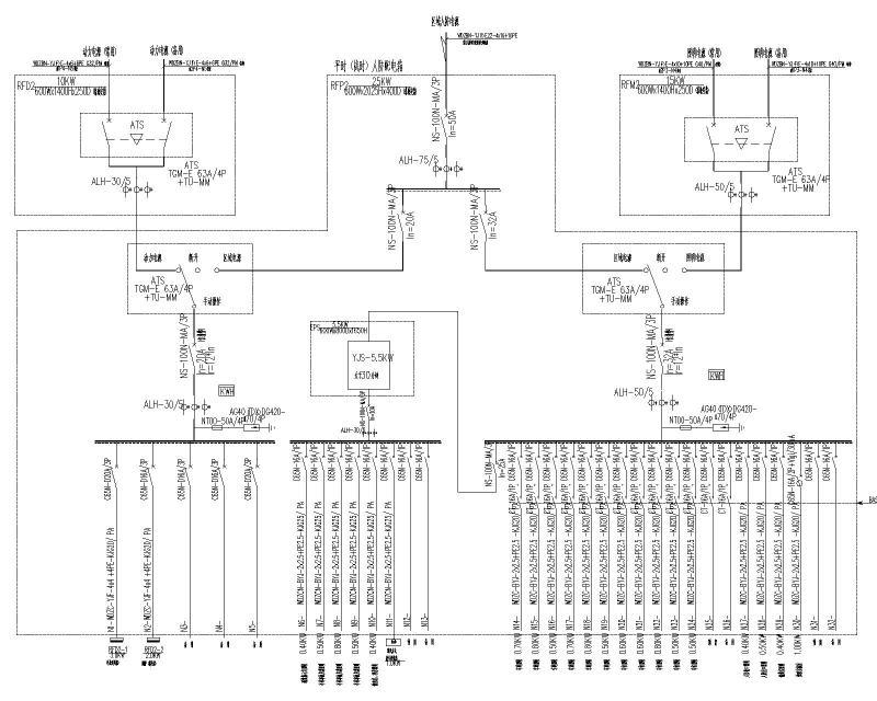 单层业务处理电气CAD施工图纸（一号楼） - 4