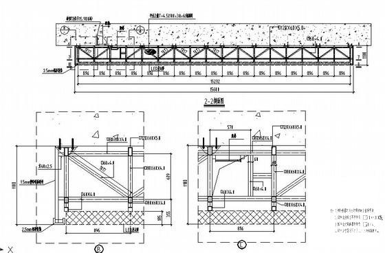 LED户外显示屏钢结构CAD施工图纸（桁架结构） - 3