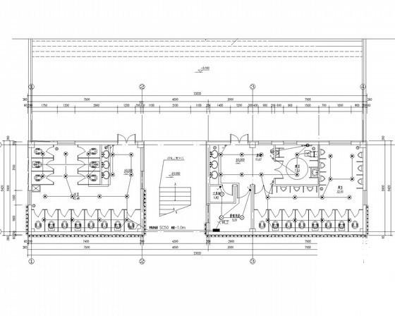 最新景区公共卫生间电气施工CAD图纸 - 1