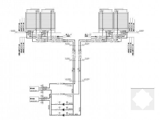 4层五星级会所酒店给排水CAD图纸（气体灭火大空间智能灭火）(冷却循环水系统) - 4