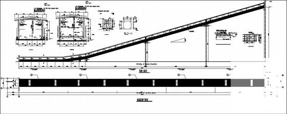 123m钢结构桩基础通廊结构CAD施工图纸（7度抗震）(平面布置图) - 1
