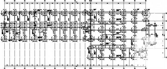 框架钢屋顶综合办公楼结构CAD施工图纸（桩基础）(系统布置图) - 2