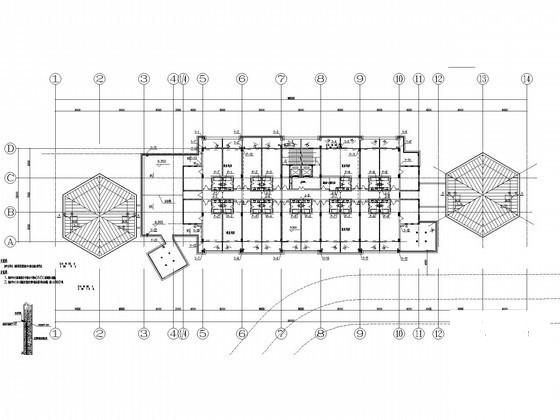 6层商业中心建筑给排水CAD图纸 - 1