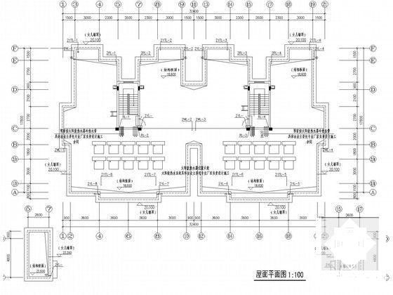 17层商业住宅楼建筑给排水CAD图纸（地下室） - 5