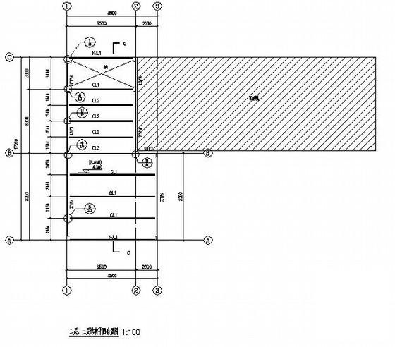 钢结构汽车4S店结构CAD施工图纸（7度抗震）(平面布置图) - 1