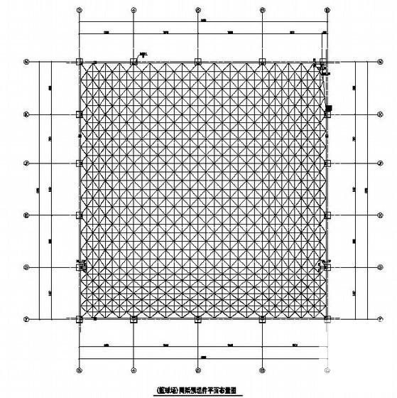 篮球场网架屋面结构CAD施工图纸（7度抗震） - 2
