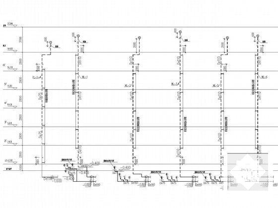 6层住宅楼加跃层建筑给排水CAD施工图纸 - 4