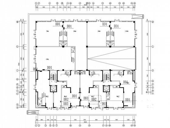 单元式住宅小区电气CAD施工图纸（六栋住宅楼） - 3