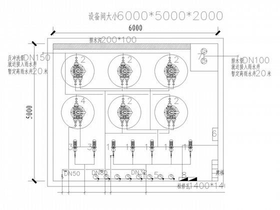 超级豪华会所泳池水处理系统安装工程给排水CAD图纸 - 2