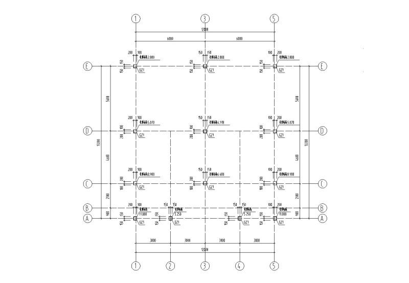 钢柱平面布置图