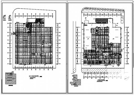 3层汽车4S旗舰店给排水CAD图纸(建筑面积) - 3