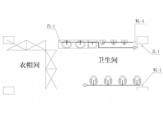 4层幼儿园给排水CAD图纸 - 3