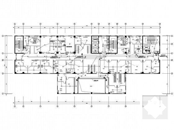 医院12层门诊楼电气CAD施工图纸（变配电工程）(火灾自动报警系统) - 5