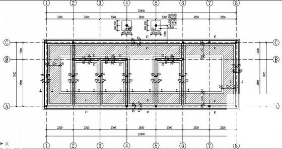 2层条形基础砌体结构办公楼结构CAD施工图纸(建筑图纸)(平面布置图) - 2