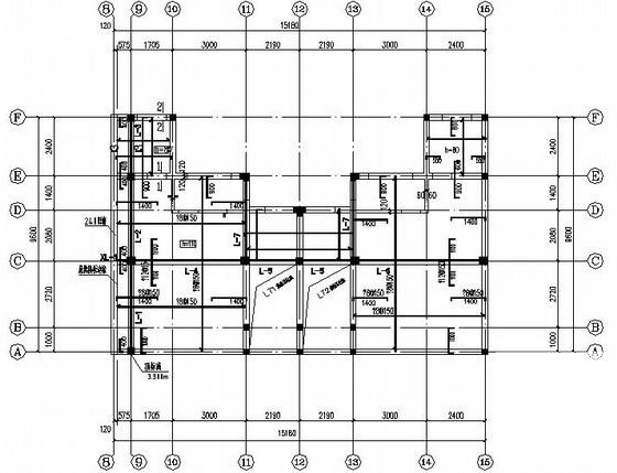 两层独立基础砖混别墅结构CAD施工图纸（7度抗震）(平面布置图) - 2