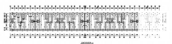 5层条形基础砖混住宅楼结构CAD施工图纸(平面布置图) - 1