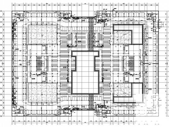 高等院校9层图书馆空调通风及防排烟系统设计CAD施工图纸（人防设计） - 1