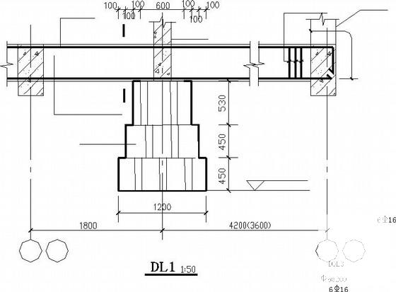 4层条形基础砖混结构住宅楼结构CAD施工图纸(平面布置图) - 3
