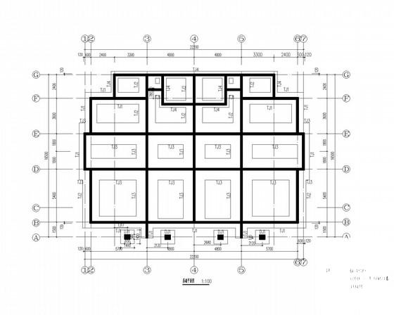 两层条形基础砌体结构住宅楼结构设计CAD施工图纸（6度抗震） - 1