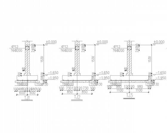 两层条形基础砌体结构住宅楼结构设计CAD施工图纸（6度抗震） - 4