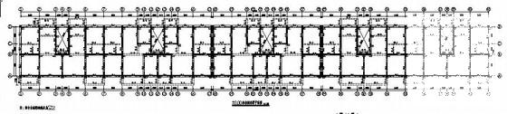 5层条形基础砌体结构住宅楼结构CAD施工图纸(平面布置图) - 1