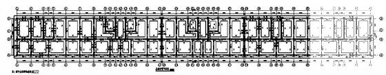 5层条形基础砌体结构住宅楼结构CAD施工图纸(平面布置图) - 2