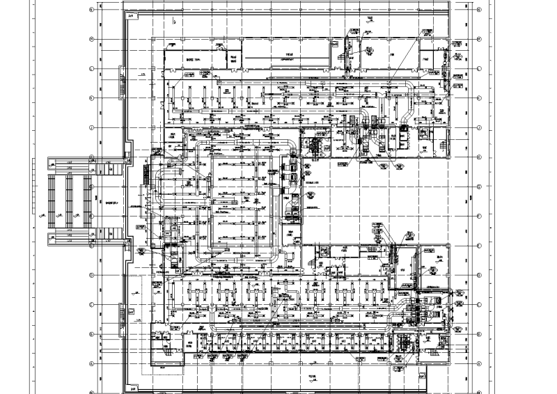 5层综合楼暖通空调，排烟系统设计CAD施工图纸(建筑面积) - 2