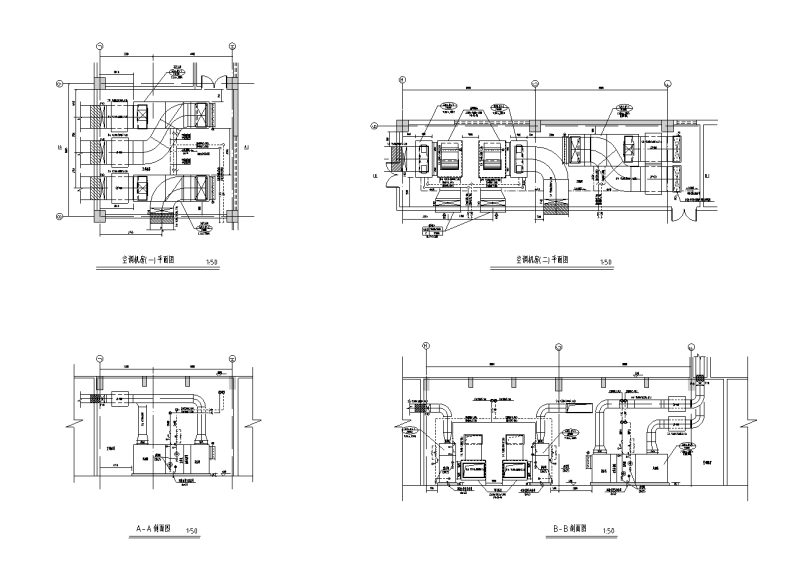 5层综合楼暖通空调，排烟系统设计CAD施工图纸(建筑面积) - 4