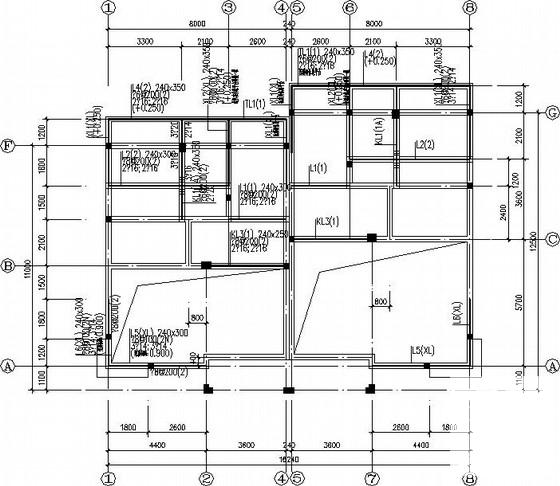 3层条形基础砌体结构别墅结构CAD施工图纸 - 2