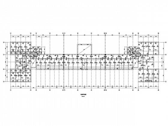 4层条形基础砌体办公楼结构CAD施工图纸(平面布置图) - 1