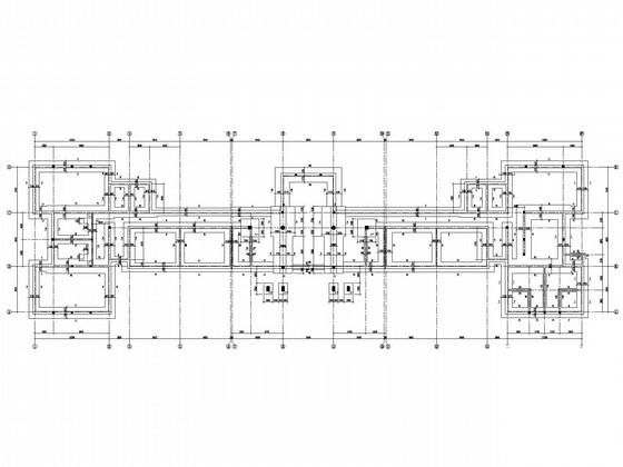 4层条形基础砌体办公楼结构CAD施工图纸(平面布置图) - 2