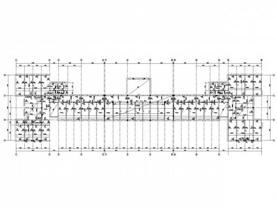 4层条形基础砌体办公楼结构CAD施工图纸(平面布置图) - 3