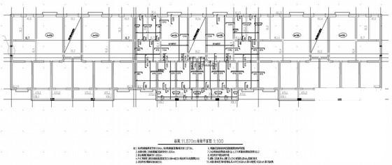 6层条形基础砌体结构住宅楼结构CAD施工图纸（3栋） - 2