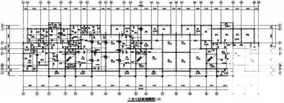 6层条形基础砖混结构住宅楼结构CAD施工图纸（7度抗震） - 2