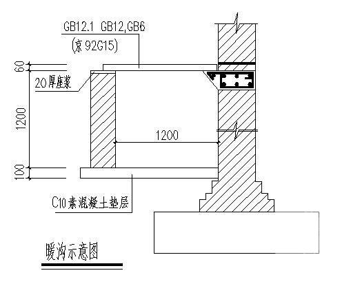 两层条形基础砌体结构办公楼结构CAD施工图纸（6度抗震） - 3