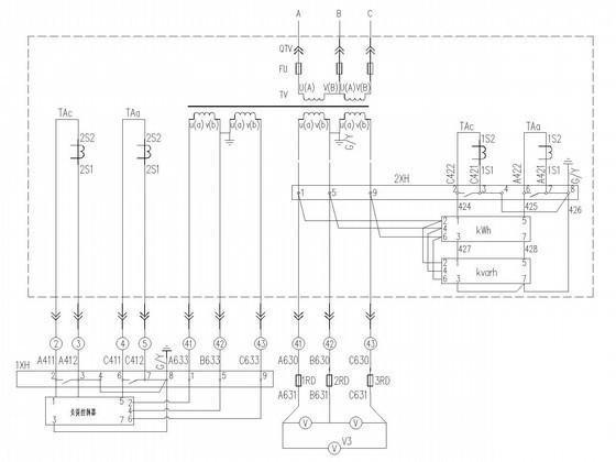 大型项目供配电工程电气图纸(二次控制原理图) - 4