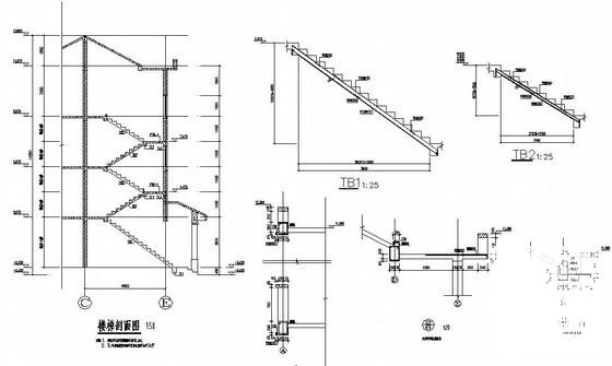4层条形基础砖混结构公寓结构CAD施工图纸（7度抗震）(平面布置图) - 4