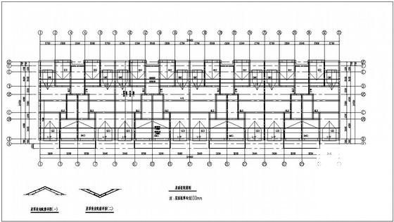 上6层地下1层砌体结构住宅楼结构CAD施工图纸(平面布置图) - 2