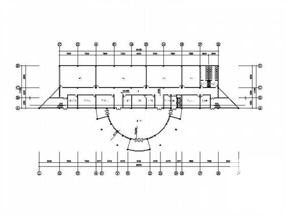 中学7层图书馆方案设计CAD图纸（高29.7米）(建筑面积) - 3