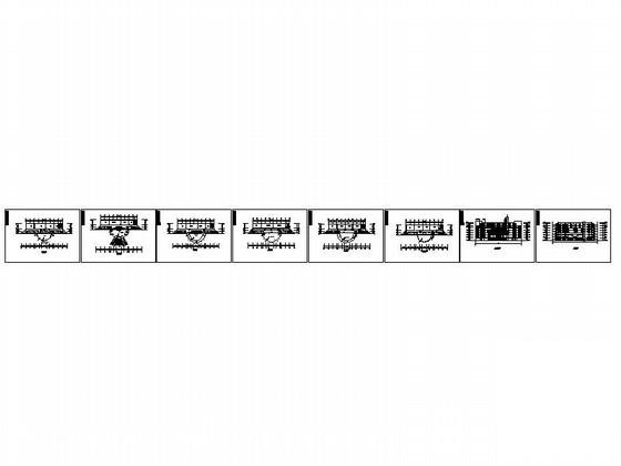 中学7层图书馆方案设计CAD图纸（高29.7米）(建筑面积) - 4