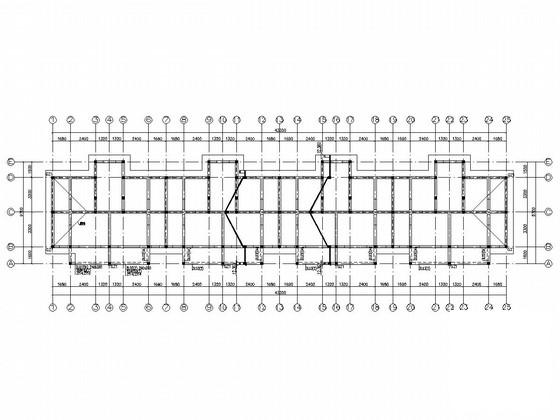 6层桩基础砌体结构宿舍楼结构CAD施工图纸（7度抗震） - 4