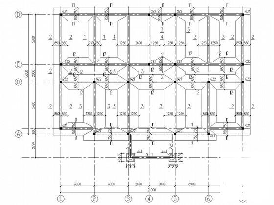 3层条形基础砌体结构住宅楼结构CAD施工图纸（7度抗震） - 1