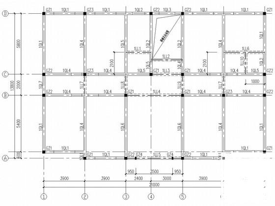 3层条形基础砌体结构住宅楼结构CAD施工图纸（7度抗震） - 3