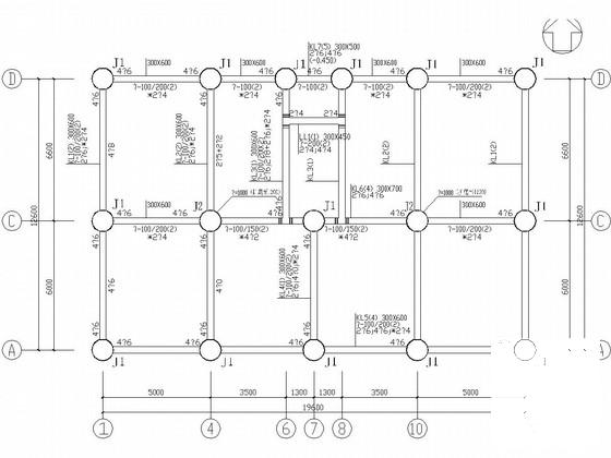 7层桩基础砌体结构住宅楼结构CAD施工图纸 - 1