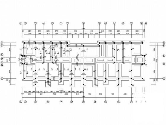 6层条形基础砌体结构住宅楼结构CAD施工图纸 - 1