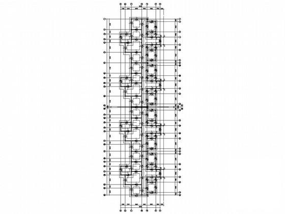 7层条形基础砌体结构住宅楼结构CAD施工图纸（6度抗震）(平面布置图) - 1