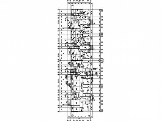 7层条形基础砌体结构住宅楼结构CAD施工图纸（6度抗震）(平面布置图) - 2