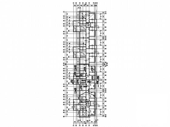 7层条形基础砌体结构住宅楼结构CAD施工图纸（6度抗震）(平面布置图) - 4