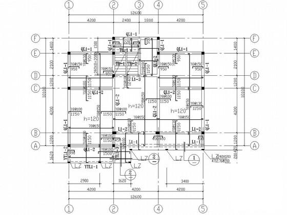 两层筏形基础砌体结构别墅结构CAD施工图纸 - 3